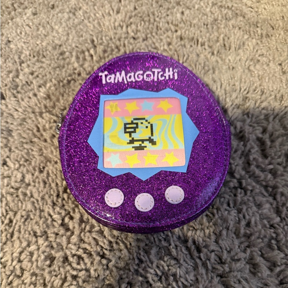 Tamagotchi Glitter Purple bag from Cakeworthy